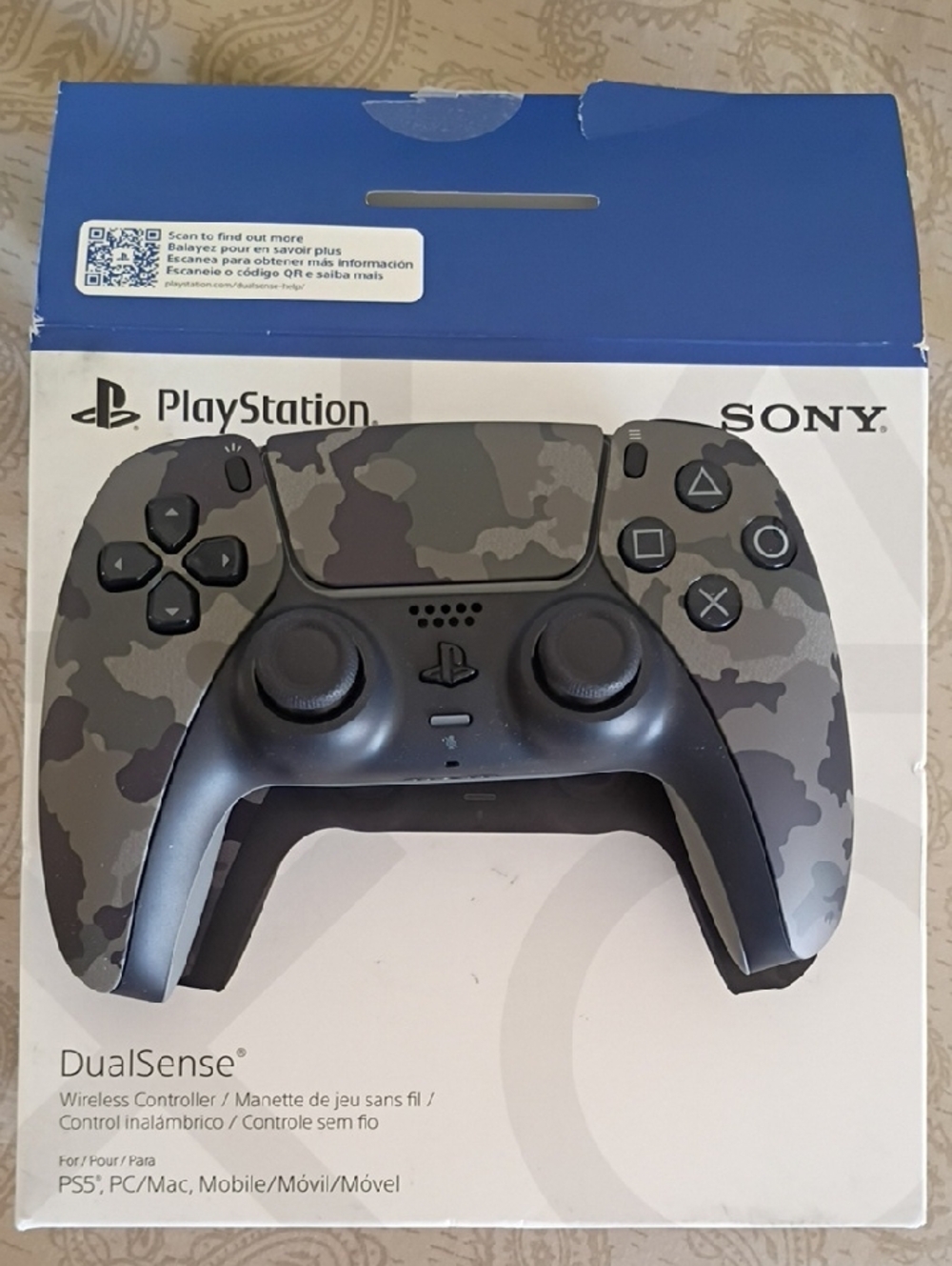 Sony PlayStation DualSense Wireless Controller - Gray Camouflage